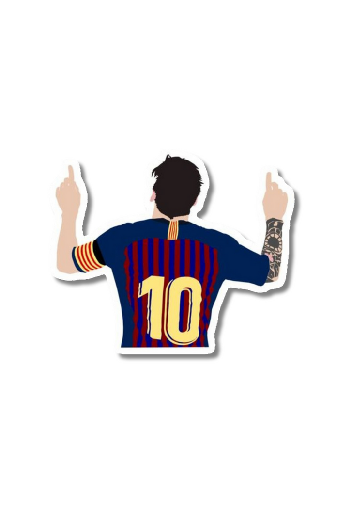 Lionel Messi Iconic Goal Celebration Sticker – Posterwa