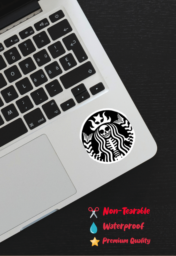 Starbucks Skeleton Sticker