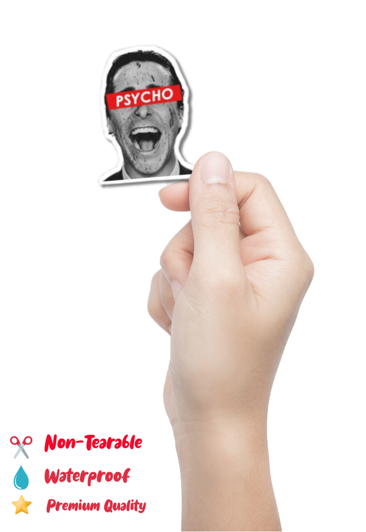 Patrick Bateman Laughing Psychopath Sticker