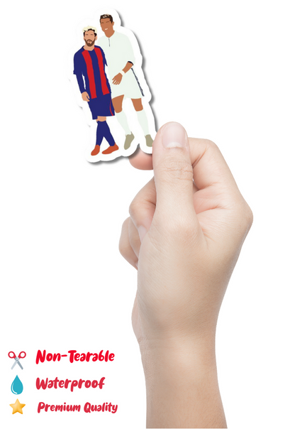 Messi – Ronaldo Rivalry El Clasico Sticker – Posterwa
