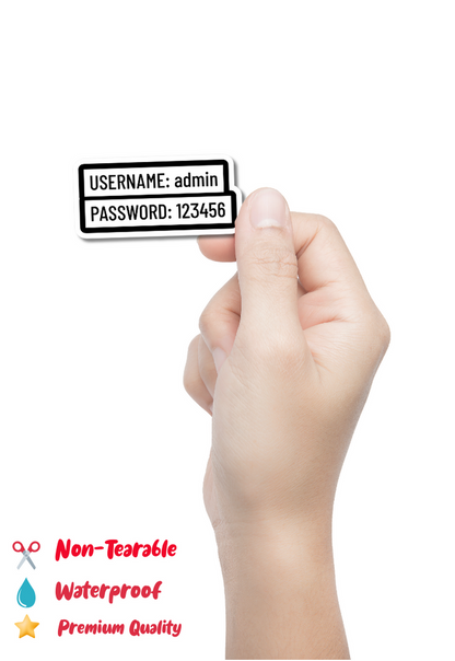 Username And Password Sticker