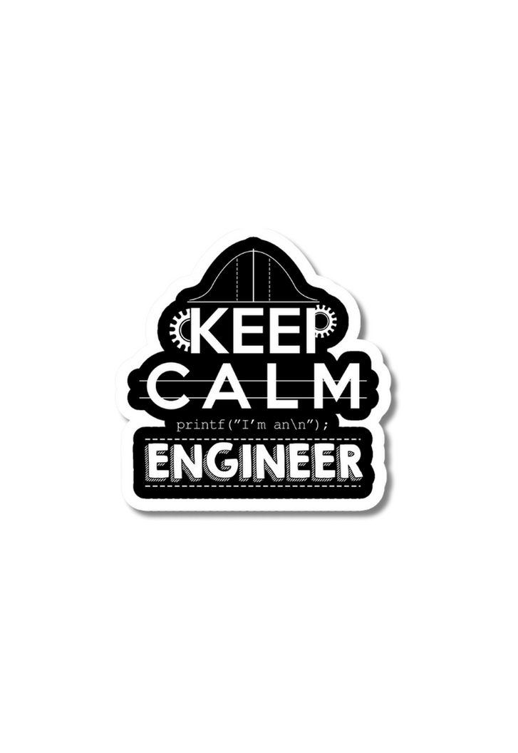 Keep Calm Engineer Sticker