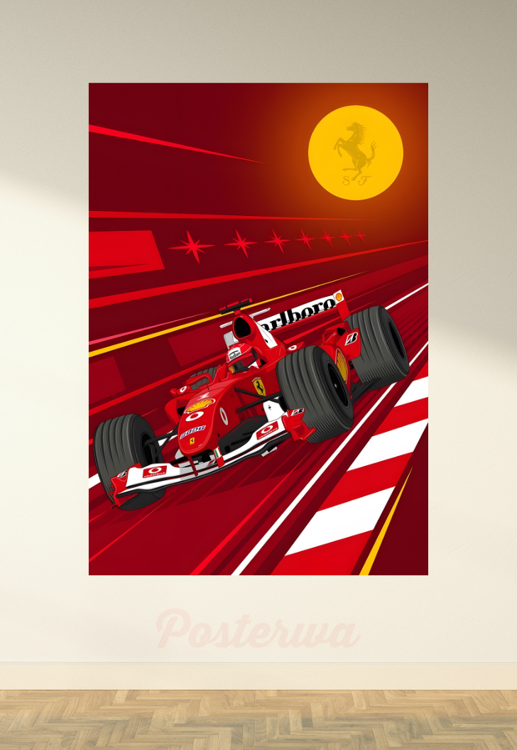 Ferrari F1 Car Poster