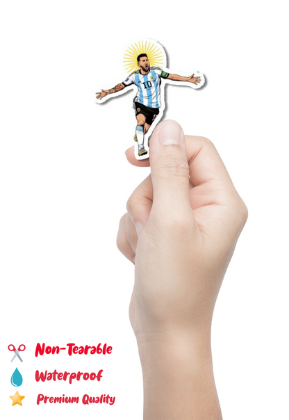 Lionel Messi Celebration With Argentine Sticker