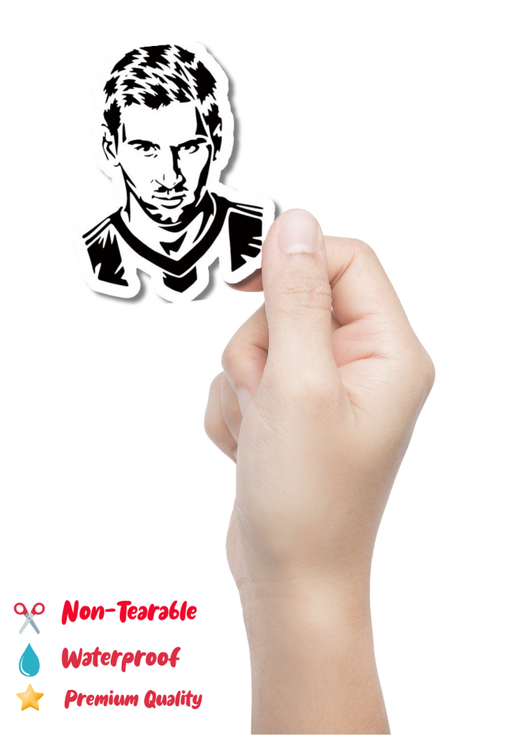 Messi Black And White Sticker