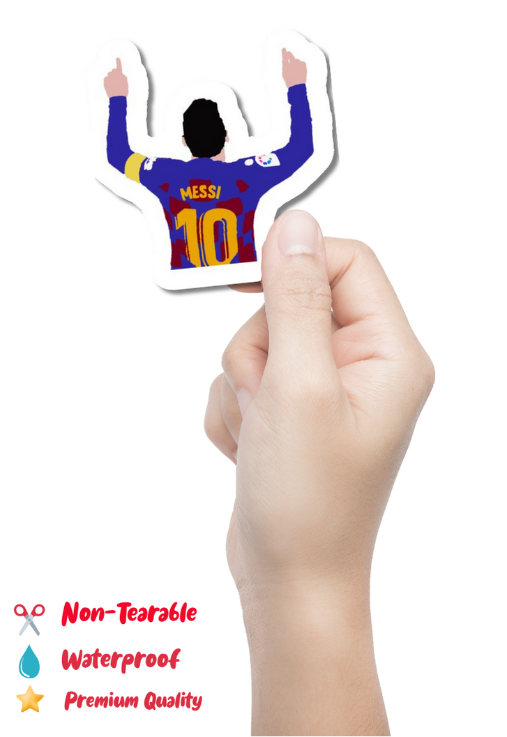 Messi Celebrates With Barca Sticker