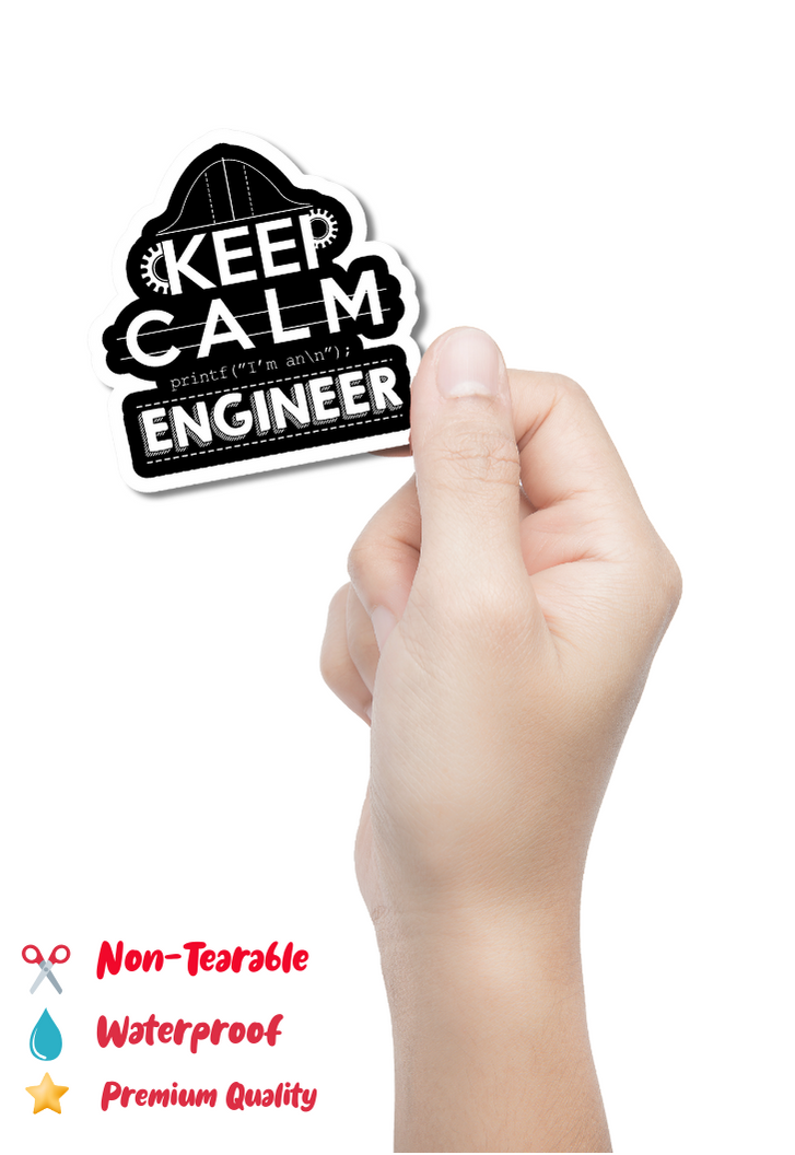 Keep Calm Engineer Sticker