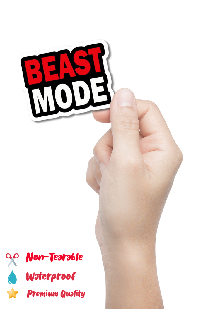 Beast Mode Gym Sticker