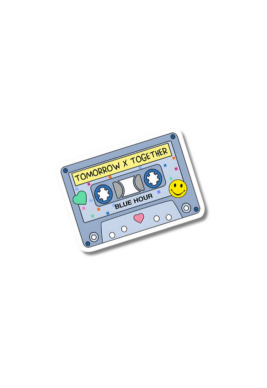 Blue Hour Cassette Tape KPOP Sticker