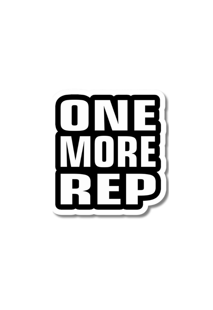 One More Rep Gym Sticker – Posterwa
