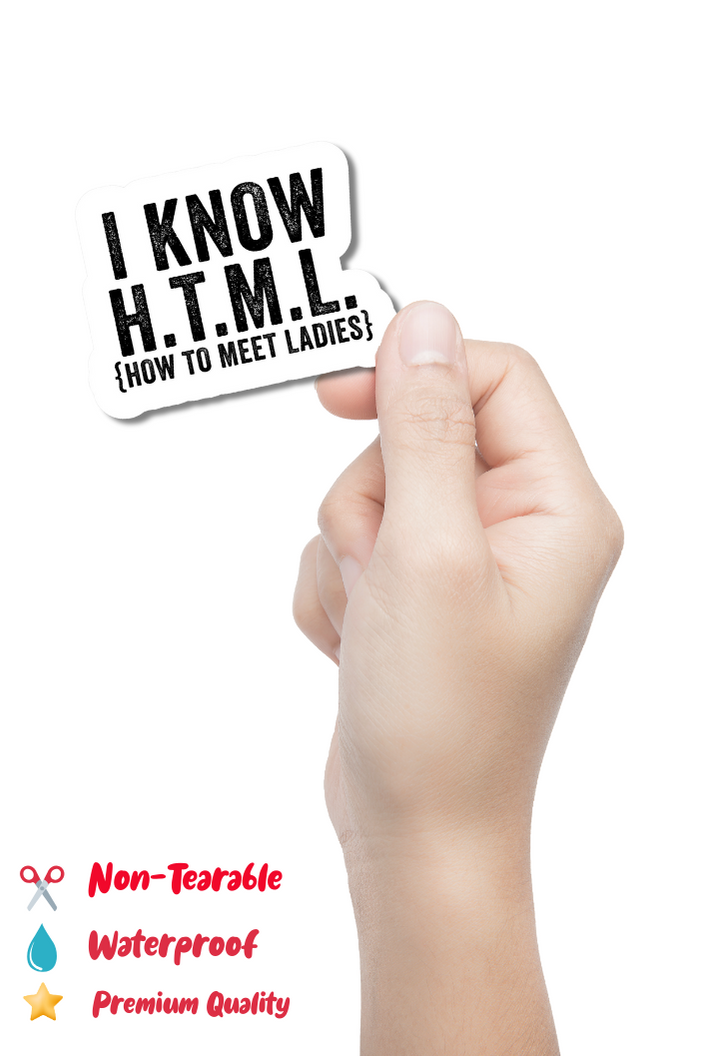 I Know H.T.M.L. {How To Meet Ladies} Sticker