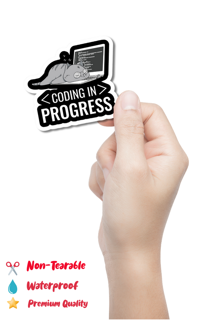 Coding In Progress Sticker