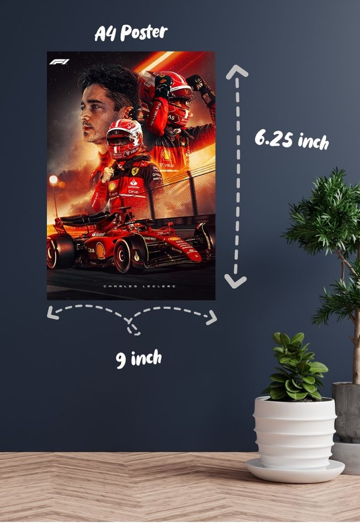 Charles Leclerc Ferrari F1 Poster