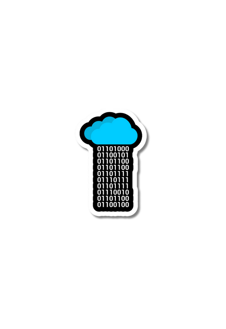 Cloud Computing Binary Numbers Sticker