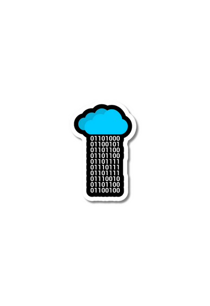 Cloud Computing Binary Numbers Sticker