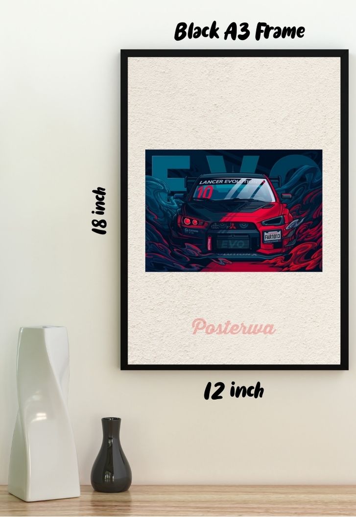 Mitsubishi Lancer Evo Car Poster