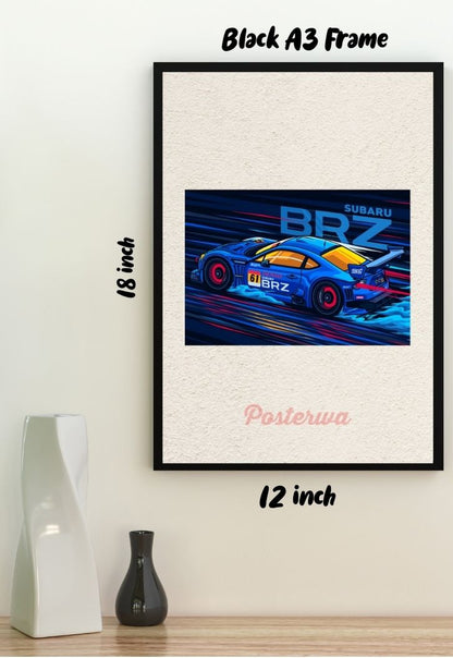 Subaru BRZ Car Poster