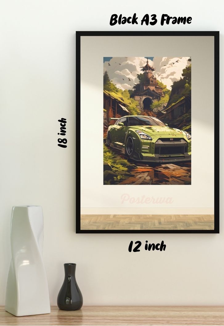 Nissan GTR Car Poster