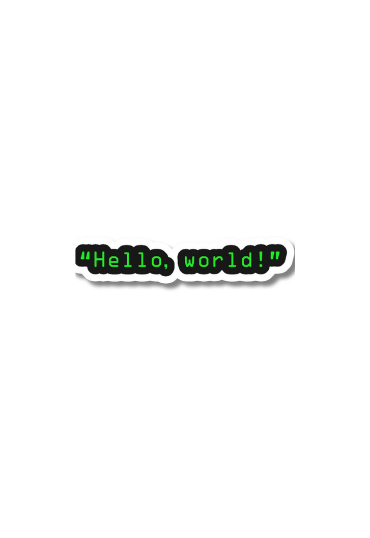 "Hello World" Sticker