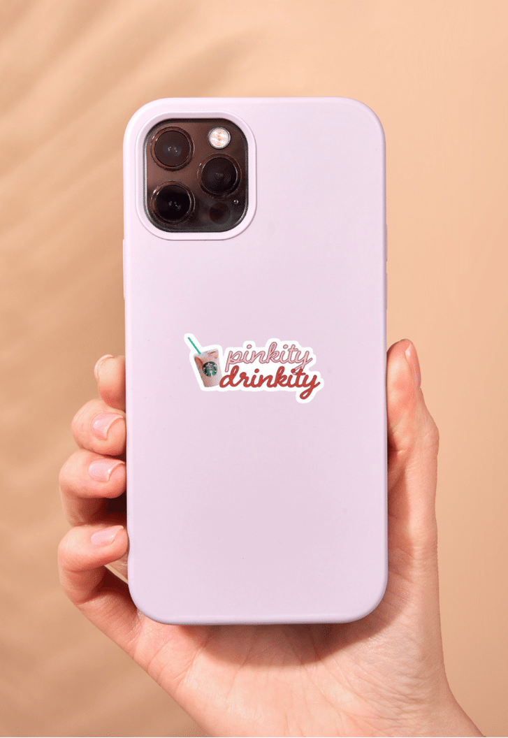 Pinkity Drinkity Sticker