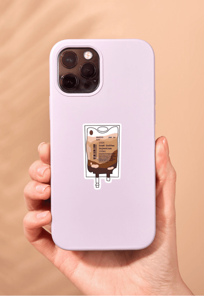 Iced Coffee IV Bag Sticker