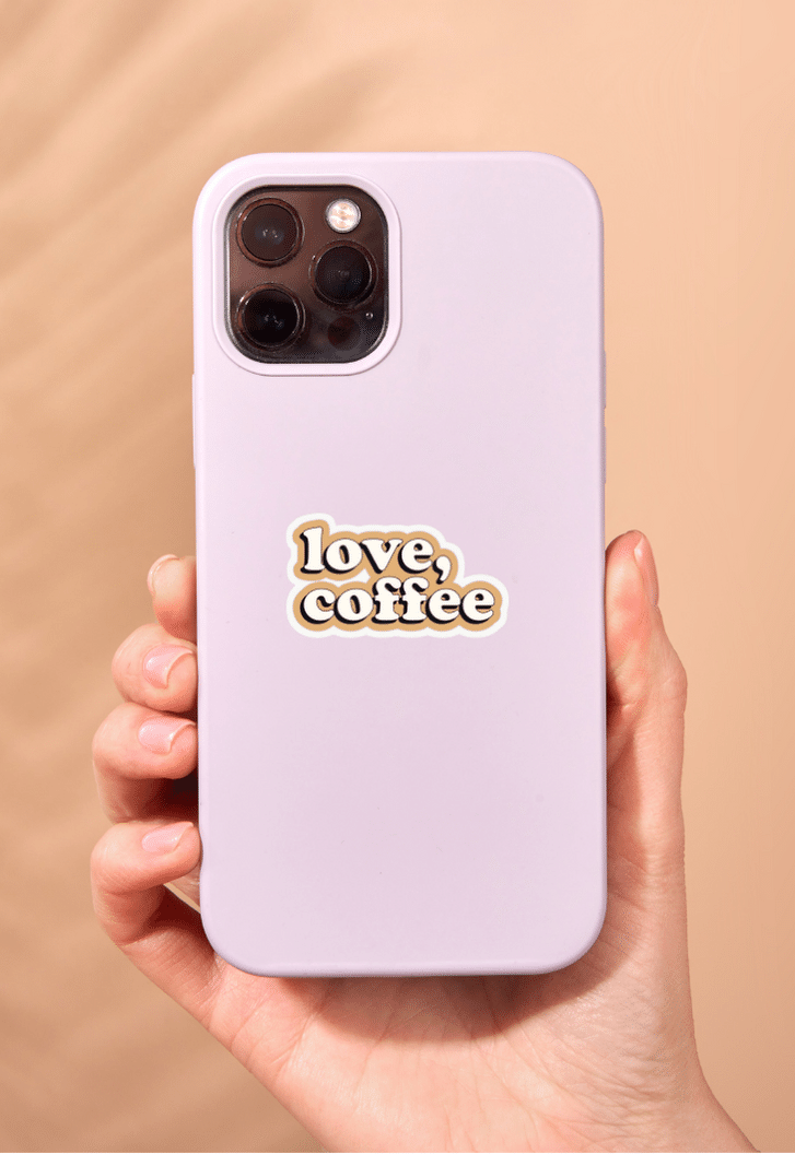 Love, Coffee Sticker