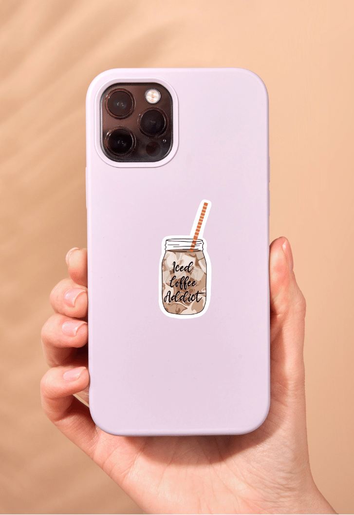 Iced Coffee Addict Sticker