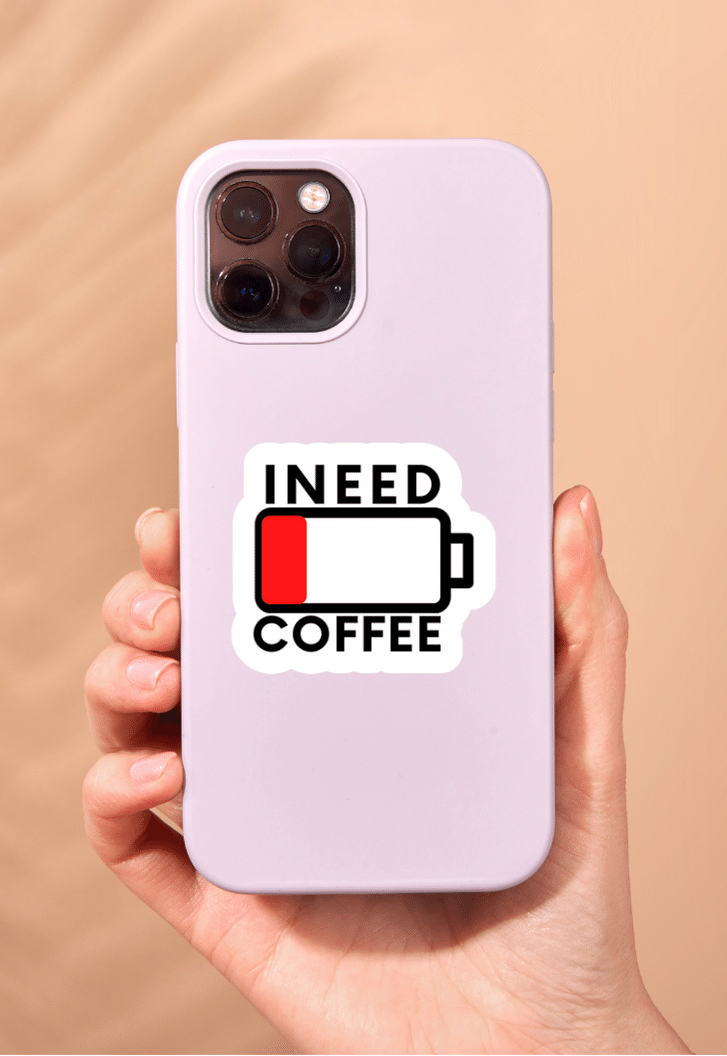 I Need Coffee Sticker