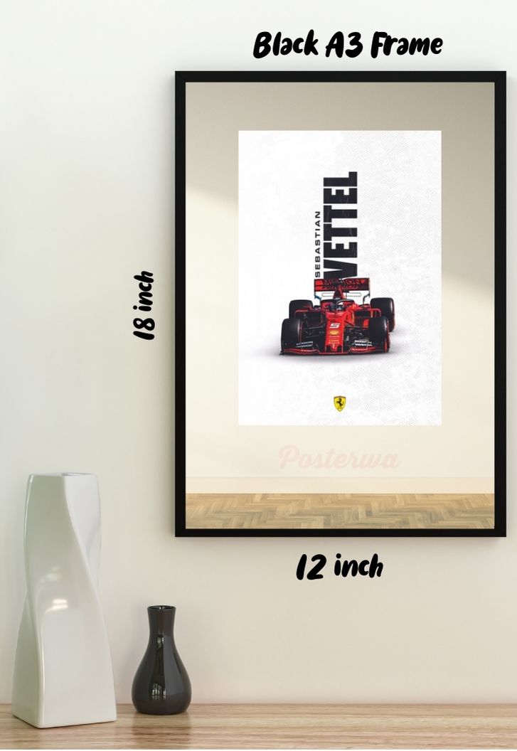 Sebastian Vettel F1 Car Poster