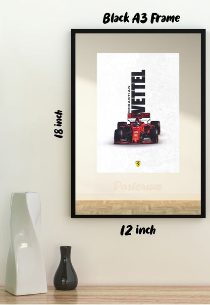 Sebastian Vettel F1 Car Poster