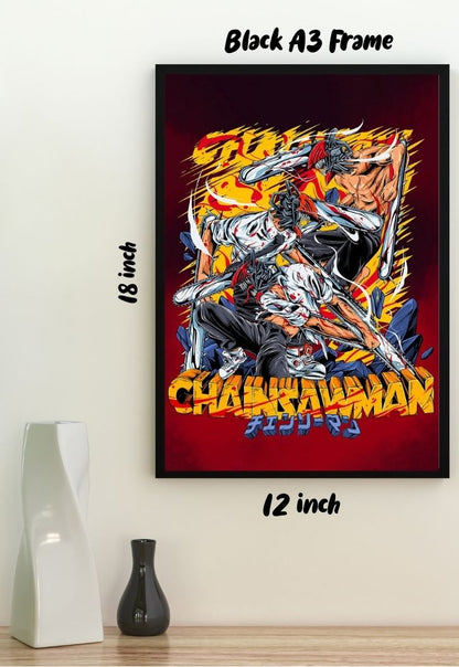 Chainsaw Man Spill Art Poster