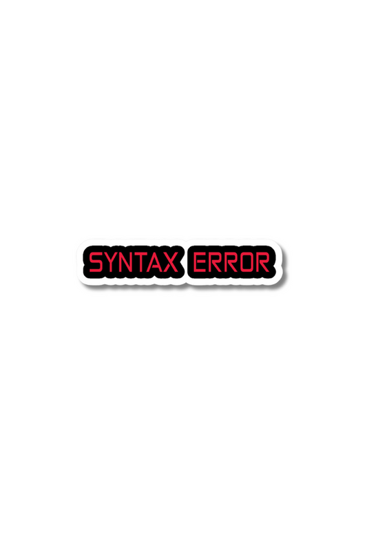 Syntax Error Sticker