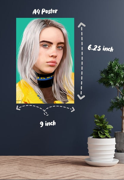 Billie Eilish headshot Poster