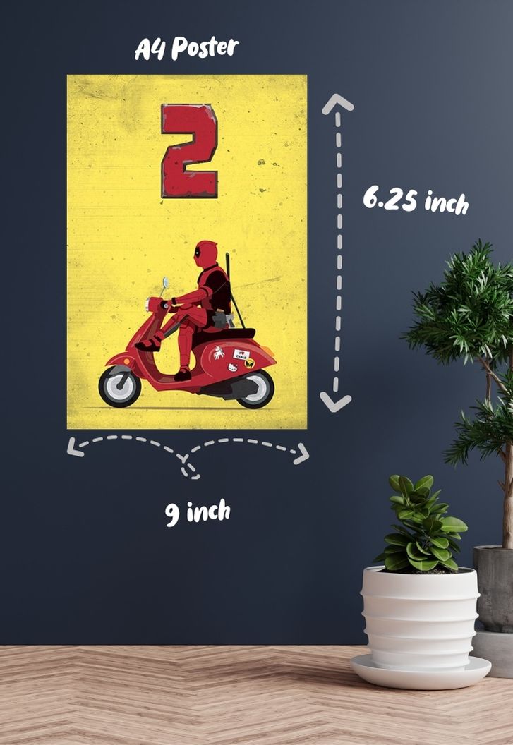 Deadpool Scooter Poster