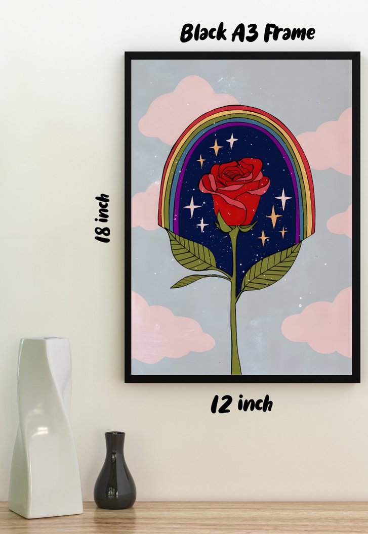 Red Rose Hope Poster