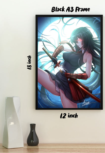 Akame Waifu Art Poster