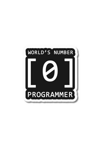 World's Number [0] Programmer Sticker