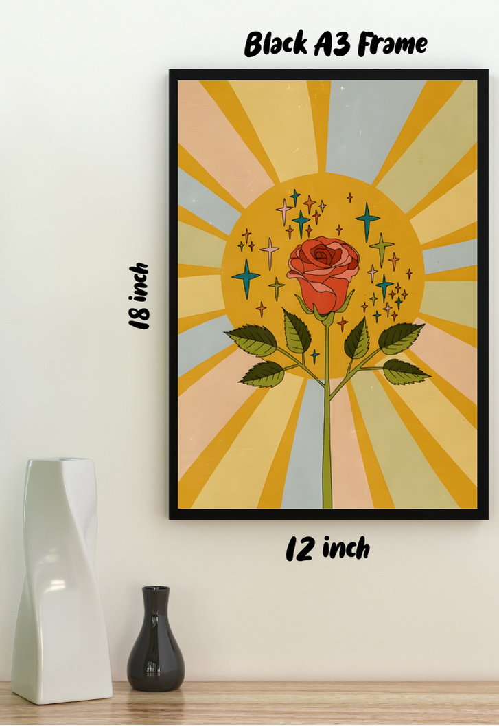 Starry Rose Poster