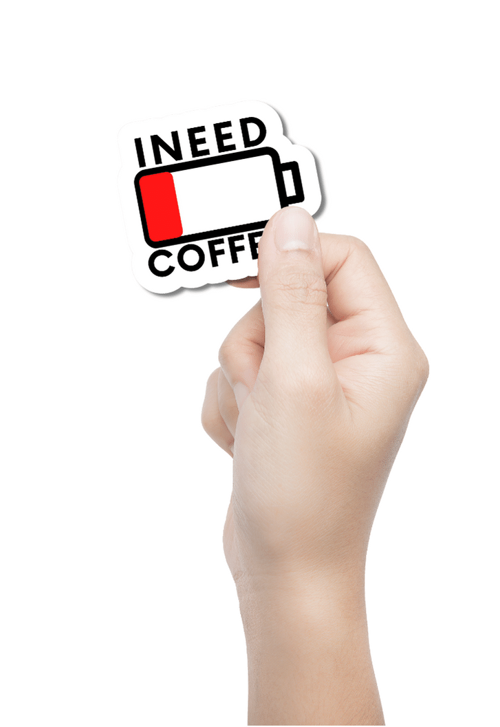 I Need Coffee Sticker