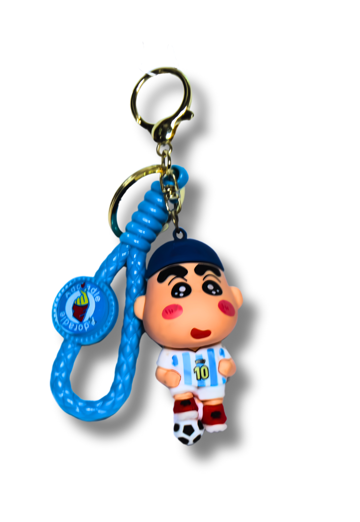 Shinchan Football Silicone Keychain