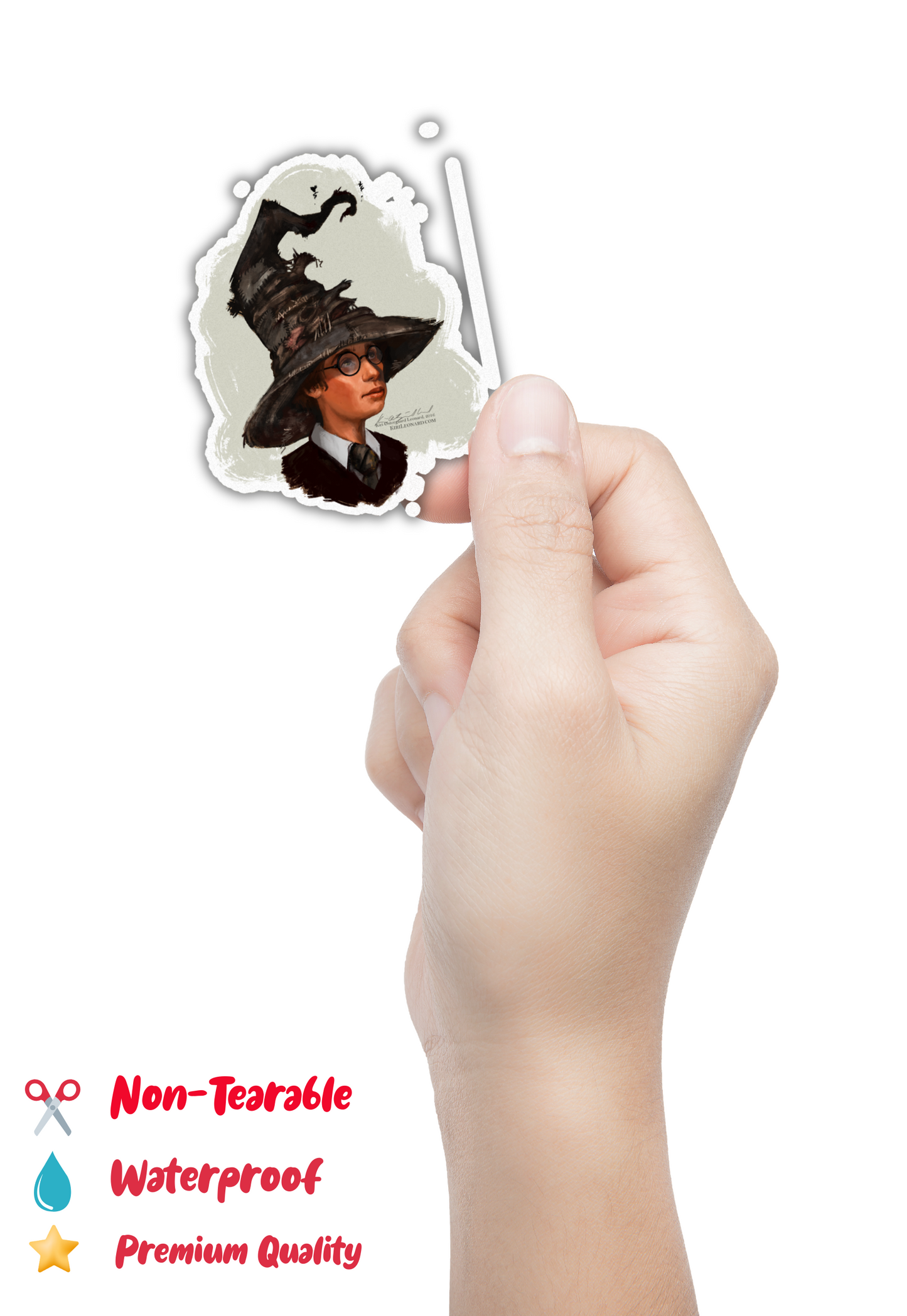 Harry Potter With Sorting Hat Sticker