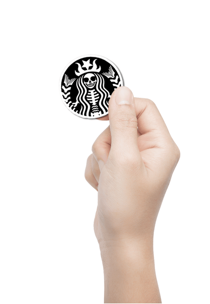 Starbucks Skeleton Sticker