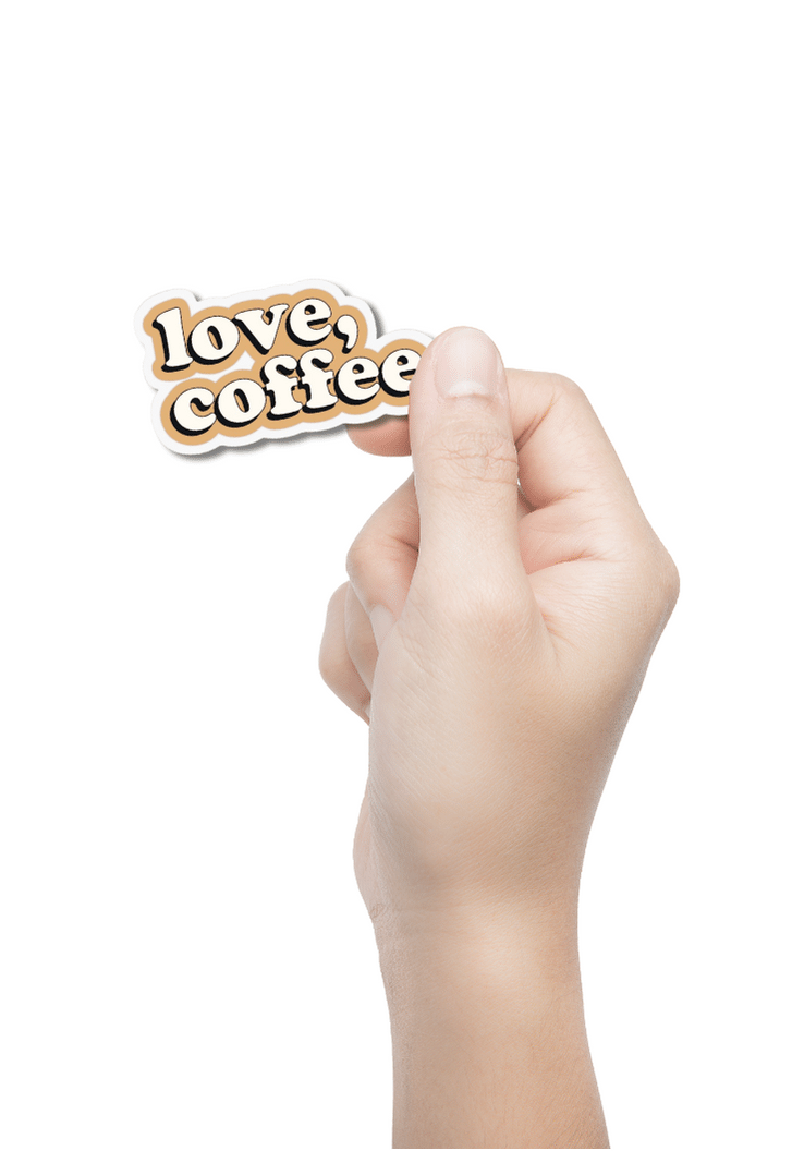 Love, Coffee Sticker