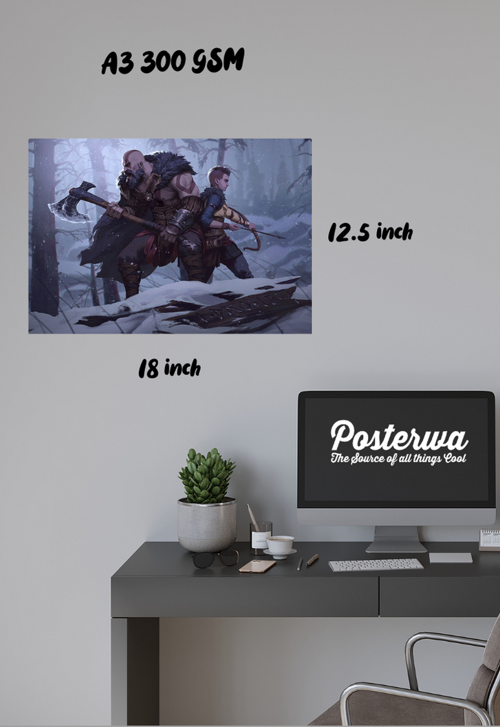 Kratos and Atreus Poster