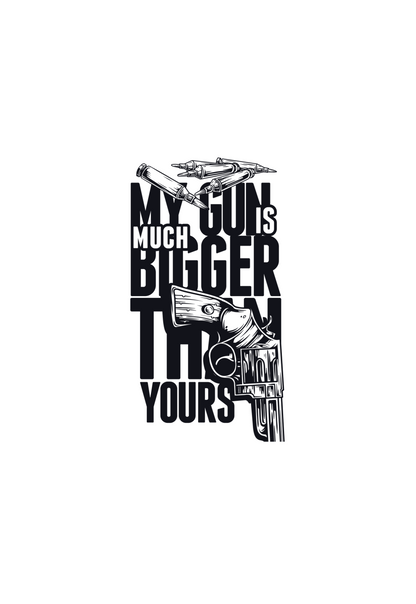 My Gun Is Much Bigger Than Yours Sticker