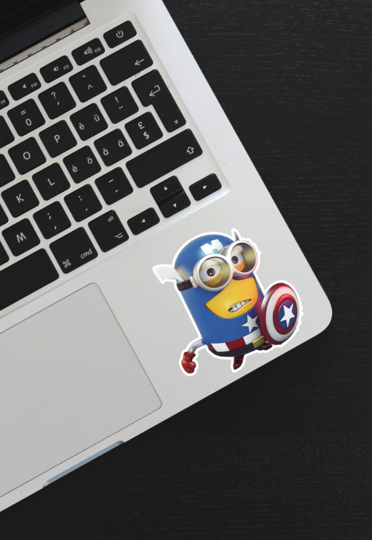 Minion Captain America Sticker