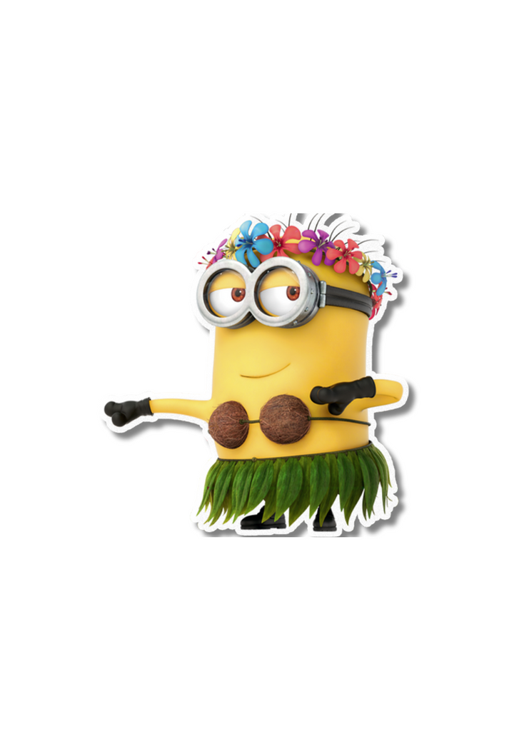 Hawaiian Minion Sticker