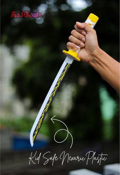 Zenitsu Agatsuma Nichirin Mini Katana – “Thunderflash” Kid-Safe Edition (16 in)