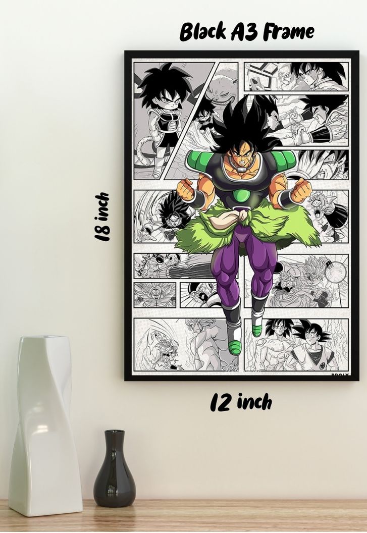 Broly Comic Strip Poster