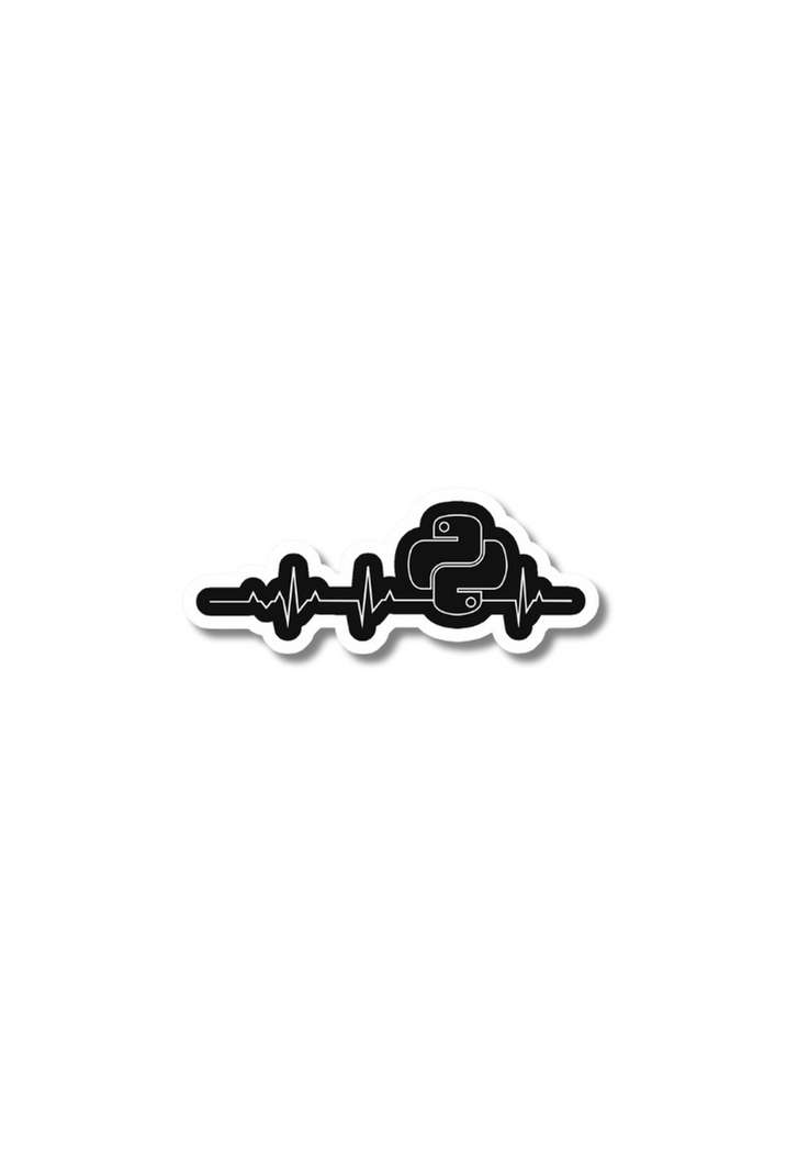 Python Programmer Heart Beat Sticker – Posterwa